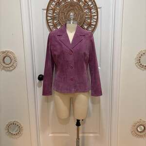 i.e. Purple Suede Leather Jacket